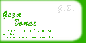 geza donat business card